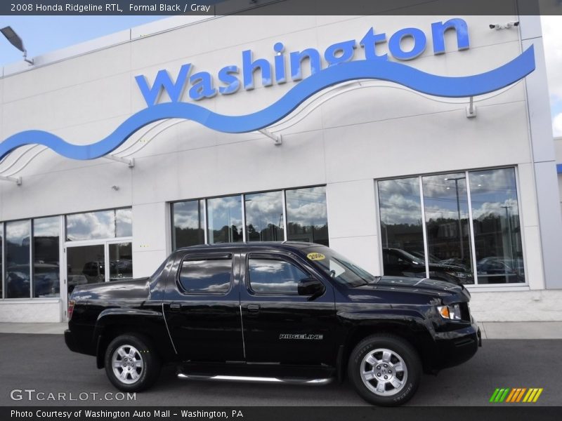 Formal Black / Gray 2008 Honda Ridgeline RTL