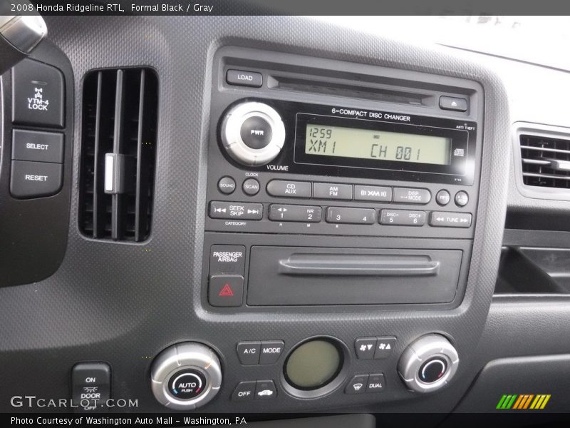 Formal Black / Gray 2008 Honda Ridgeline RTL