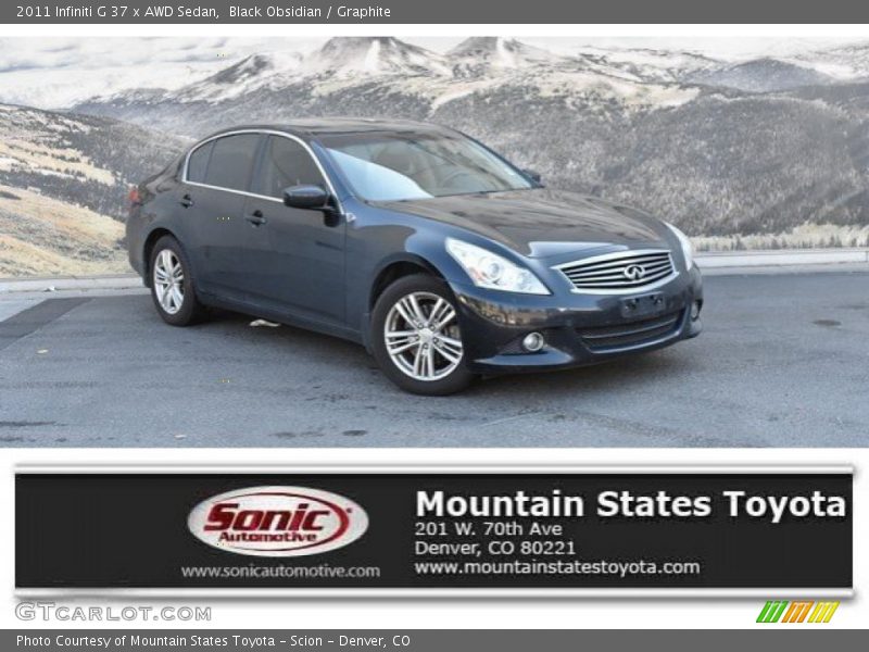 Black Obsidian / Graphite 2011 Infiniti G 37 x AWD Sedan