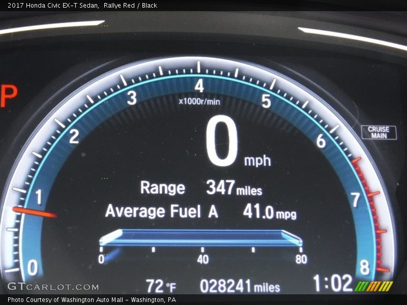 Rallye Red / Black 2017 Honda Civic EX-T Sedan
