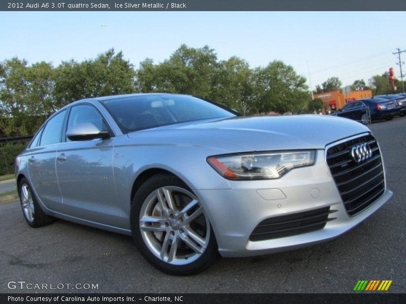 Ice Silver Metallic / Black 2012 Audi A6 3.0T quattro Sedan