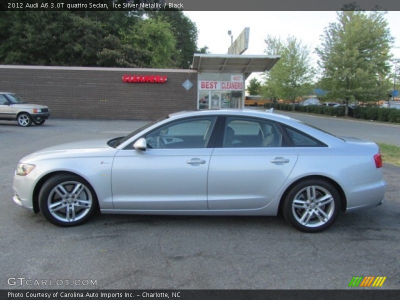 Ice Silver Metallic / Black 2012 Audi A6 3.0T quattro Sedan