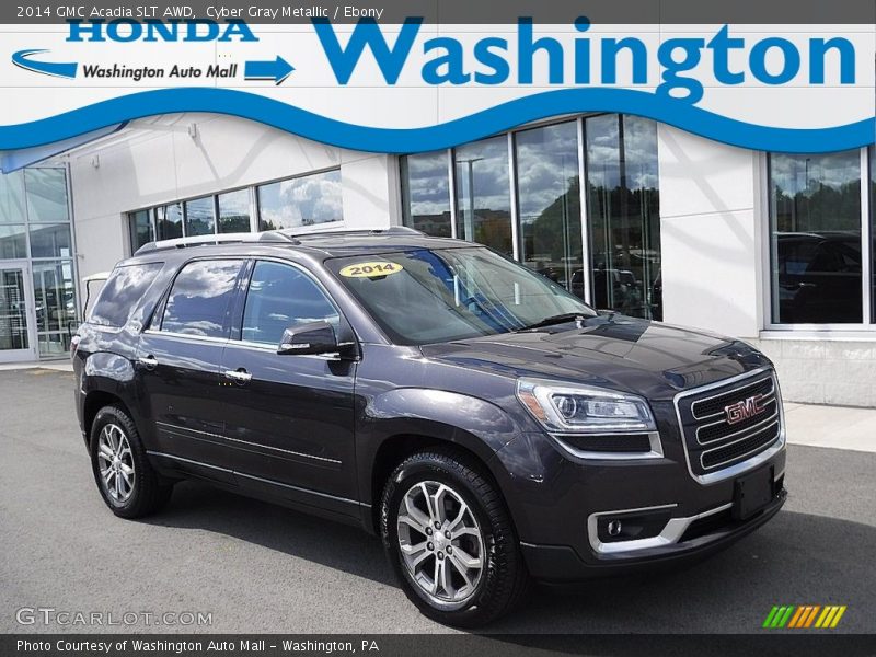 Cyber Gray Metallic / Ebony 2014 GMC Acadia SLT AWD