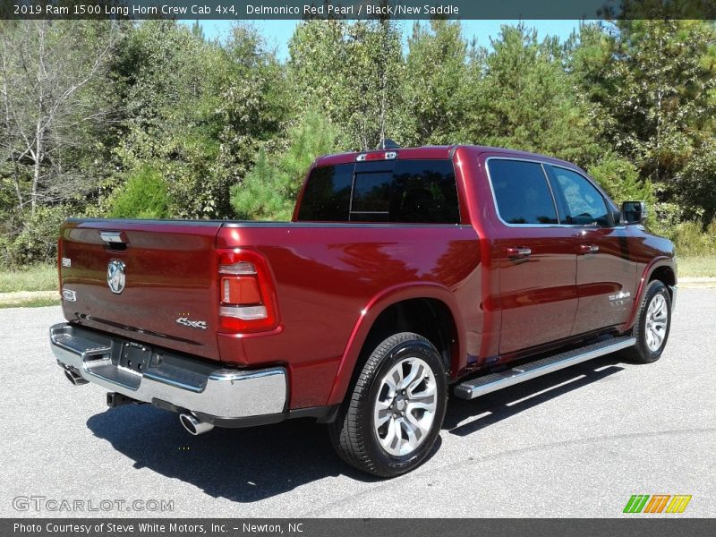 Delmonico Red Pearl / Black/New Saddle 2019 Ram 1500 Long Horn Crew Cab 4x4