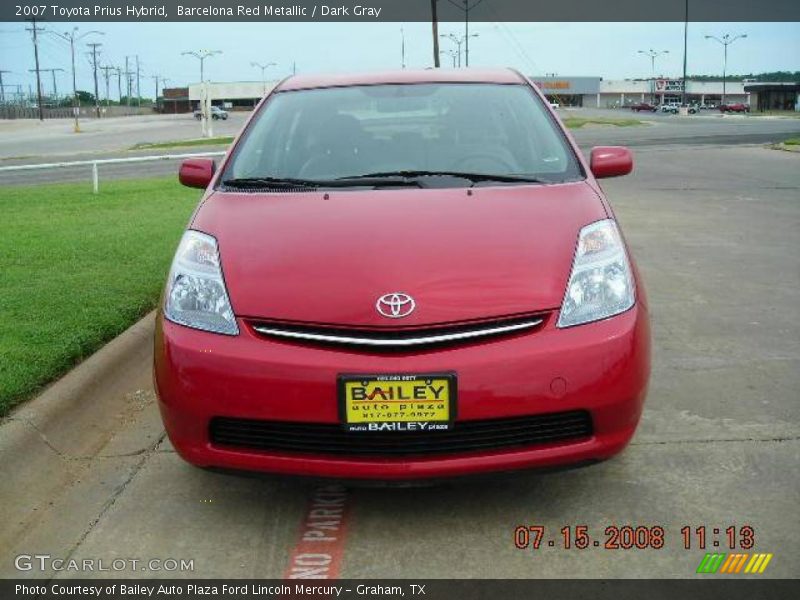 Barcelona Red Metallic / Dark Gray 2007 Toyota Prius Hybrid