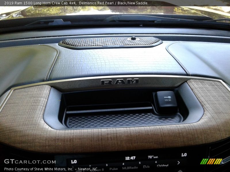 Delmonico Red Pearl / Black/New Saddle 2019 Ram 1500 Long Horn Crew Cab 4x4