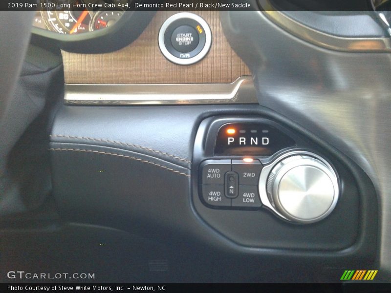 Delmonico Red Pearl / Black/New Saddle 2019 Ram 1500 Long Horn Crew Cab 4x4