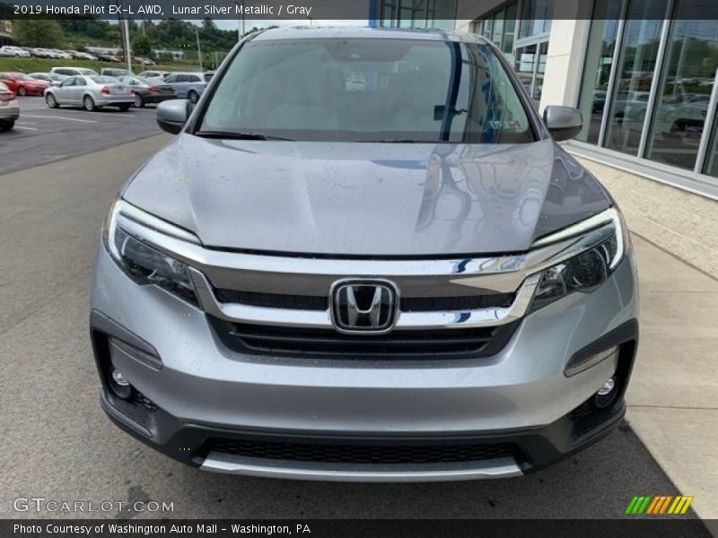 Lunar Silver Metallic / Gray 2019 Honda Pilot EX-L AWD