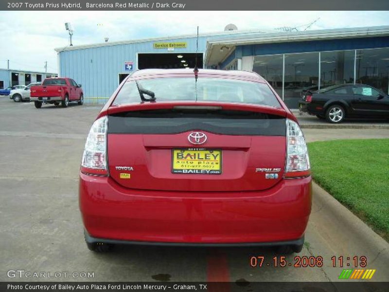 Barcelona Red Metallic / Dark Gray 2007 Toyota Prius Hybrid