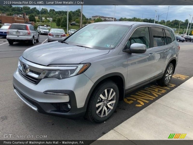 Lunar Silver Metallic / Gray 2019 Honda Pilot EX-L AWD