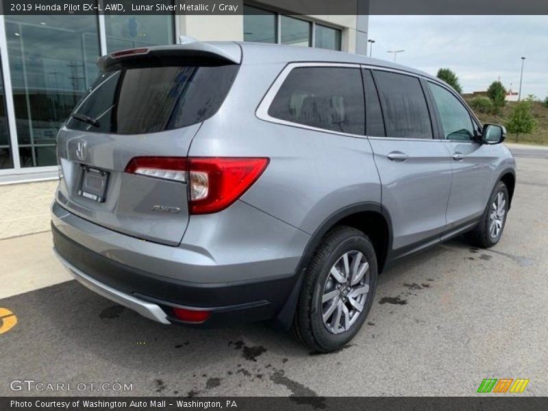 Lunar Silver Metallic / Gray 2019 Honda Pilot EX-L AWD