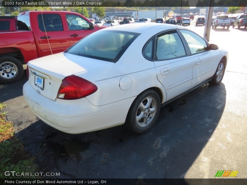 Vibrant White / Dark Charcoal 2003 Ford Taurus SES
