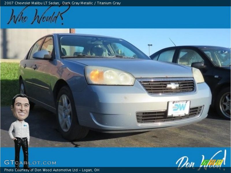 Dark Gray Metallic / Titanium Gray 2007 Chevrolet Malibu LT Sedan