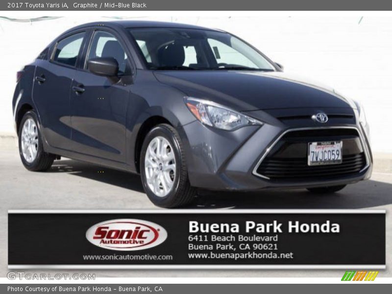 Graphite / Mid-Blue Black 2017 Toyota Yaris iA