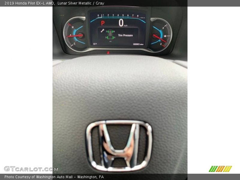 Lunar Silver Metallic / Gray 2019 Honda Pilot EX-L AWD