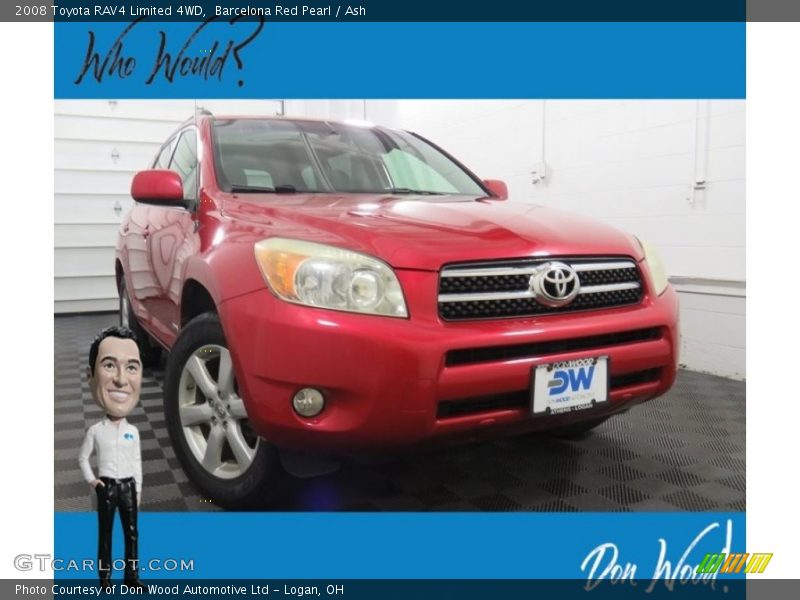 Barcelona Red Pearl / Ash 2008 Toyota RAV4 Limited 4WD
