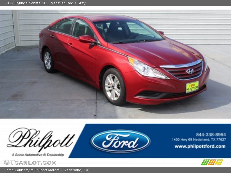 Venetian Red / Gray 2014 Hyundai Sonata GLS