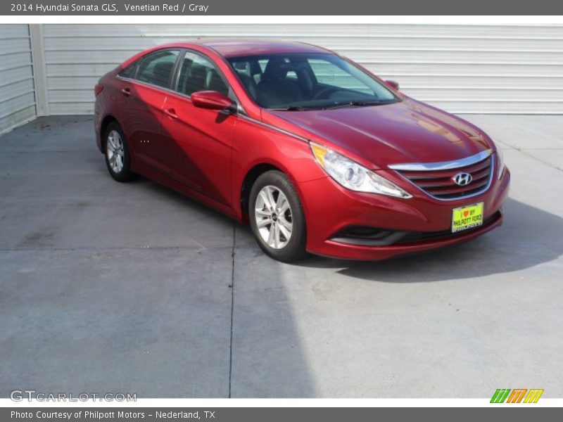 Venetian Red / Gray 2014 Hyundai Sonata GLS