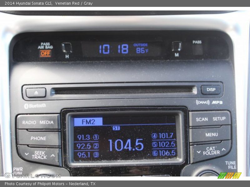 Venetian Red / Gray 2014 Hyundai Sonata GLS