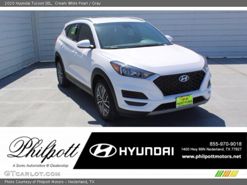 Cream White Pearl / Gray 2020 Hyundai Tucson SEL