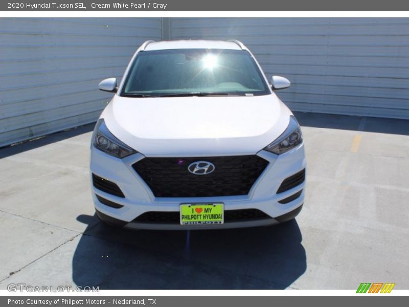 Cream White Pearl / Gray 2020 Hyundai Tucson SEL