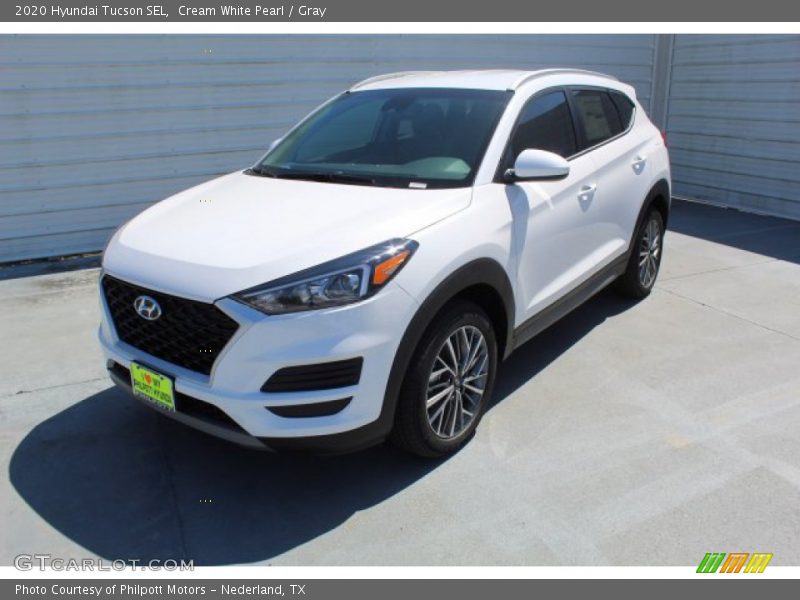 Cream White Pearl / Gray 2020 Hyundai Tucson SEL