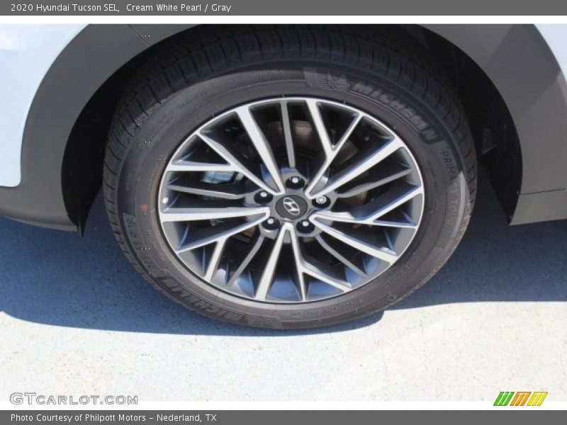 Cream White Pearl / Gray 2020 Hyundai Tucson SEL