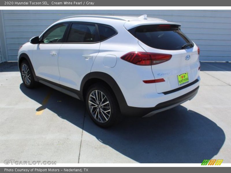 Cream White Pearl / Gray 2020 Hyundai Tucson SEL