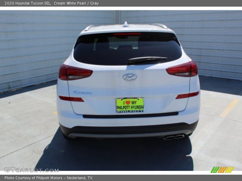Cream White Pearl / Gray 2020 Hyundai Tucson SEL