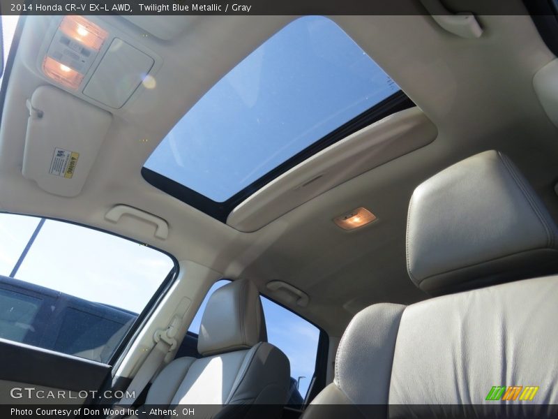Twilight Blue Metallic / Gray 2014 Honda CR-V EX-L AWD