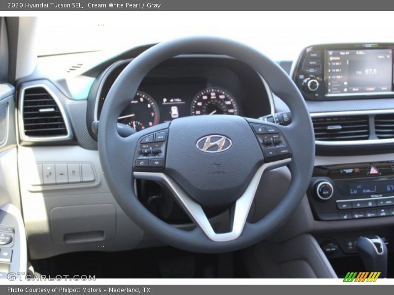Cream White Pearl / Gray 2020 Hyundai Tucson SEL
