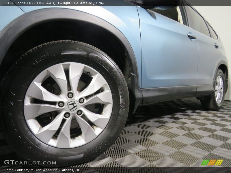 Twilight Blue Metallic / Gray 2014 Honda CR-V EX-L AWD