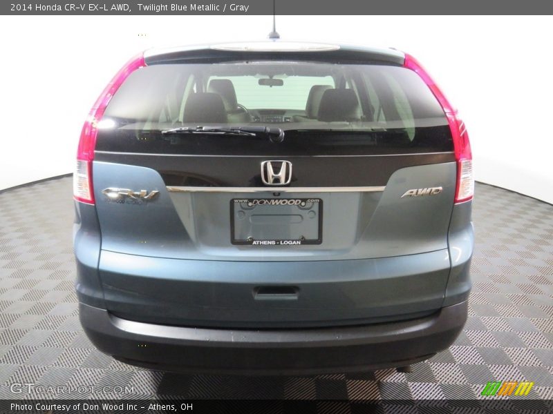 Twilight Blue Metallic / Gray 2014 Honda CR-V EX-L AWD