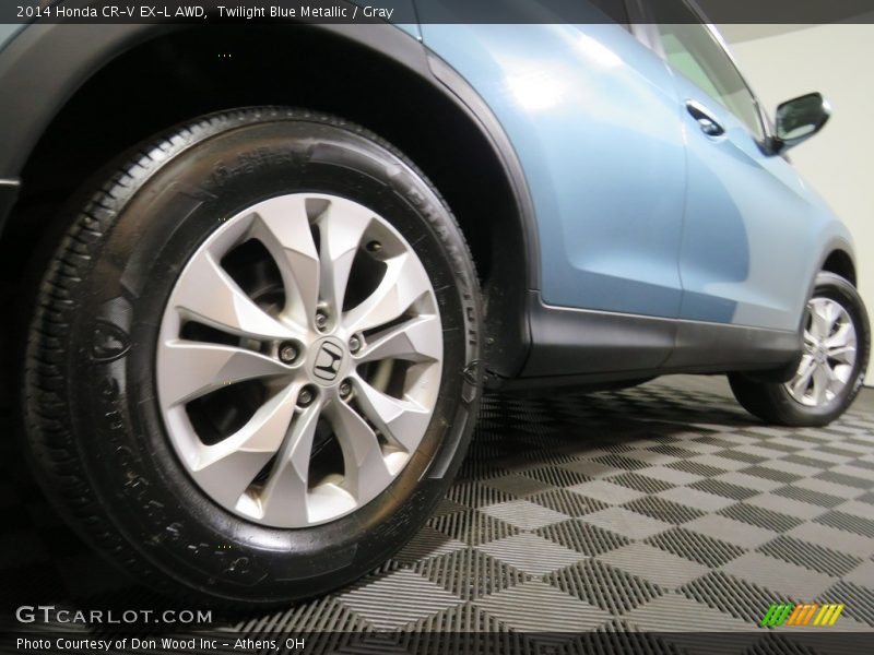 Twilight Blue Metallic / Gray 2014 Honda CR-V EX-L AWD