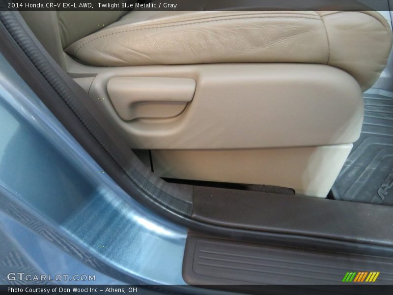 Twilight Blue Metallic / Gray 2014 Honda CR-V EX-L AWD