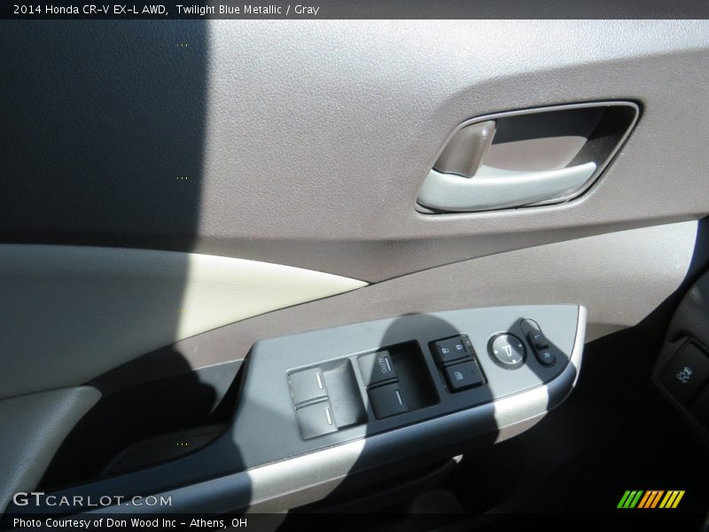 Twilight Blue Metallic / Gray 2014 Honda CR-V EX-L AWD