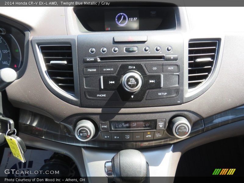 Twilight Blue Metallic / Gray 2014 Honda CR-V EX-L AWD