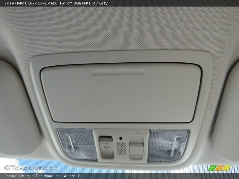 Twilight Blue Metallic / Gray 2014 Honda CR-V EX-L AWD