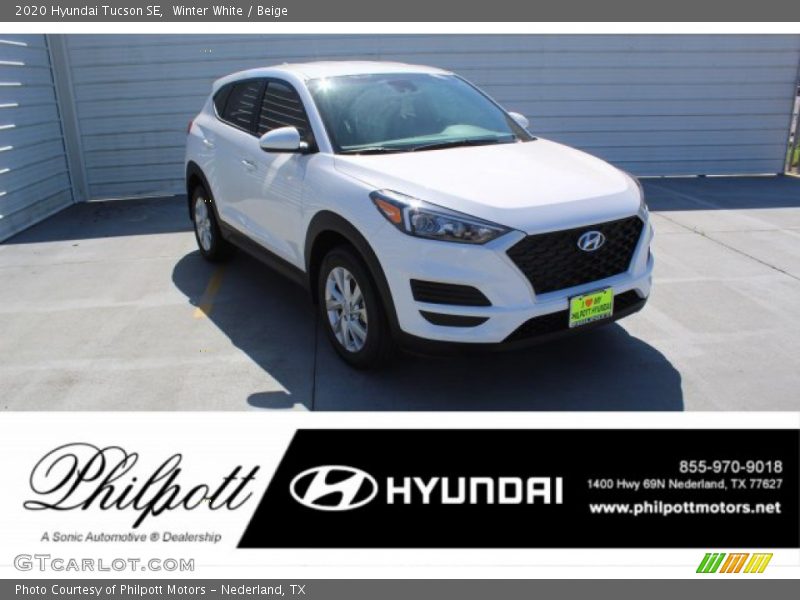 Winter White / Beige 2020 Hyundai Tucson SE
