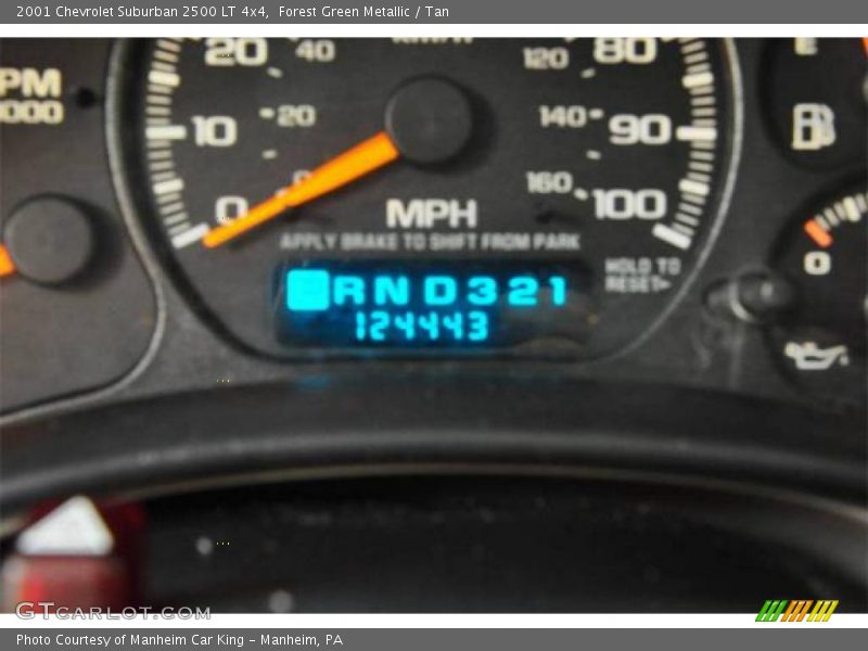 Forest Green Metallic / Tan 2001 Chevrolet Suburban 2500 LT 4x4