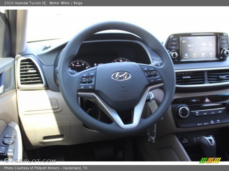 Winter White / Beige 2020 Hyundai Tucson SE