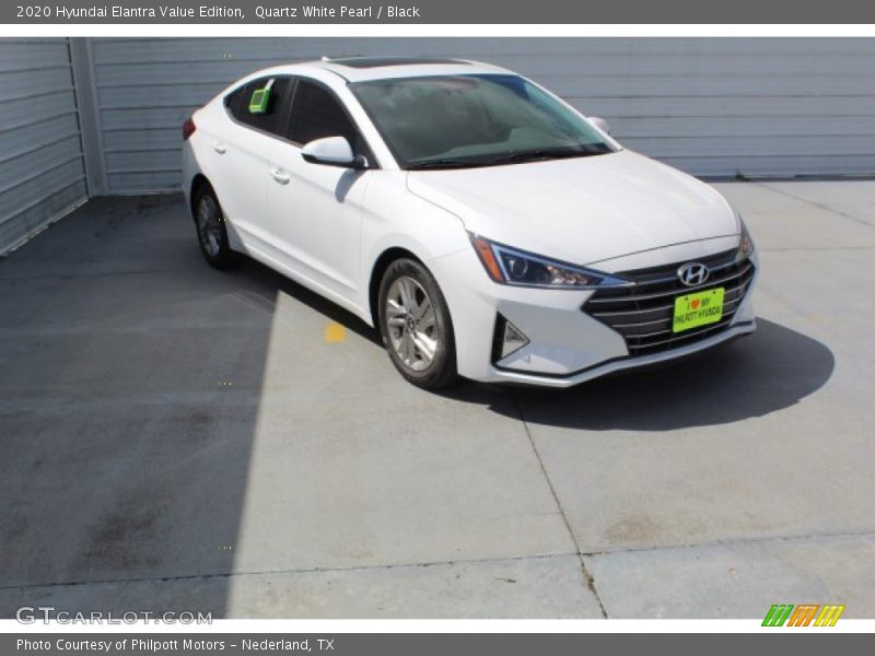 Quartz White Pearl / Black 2020 Hyundai Elantra Value Edition