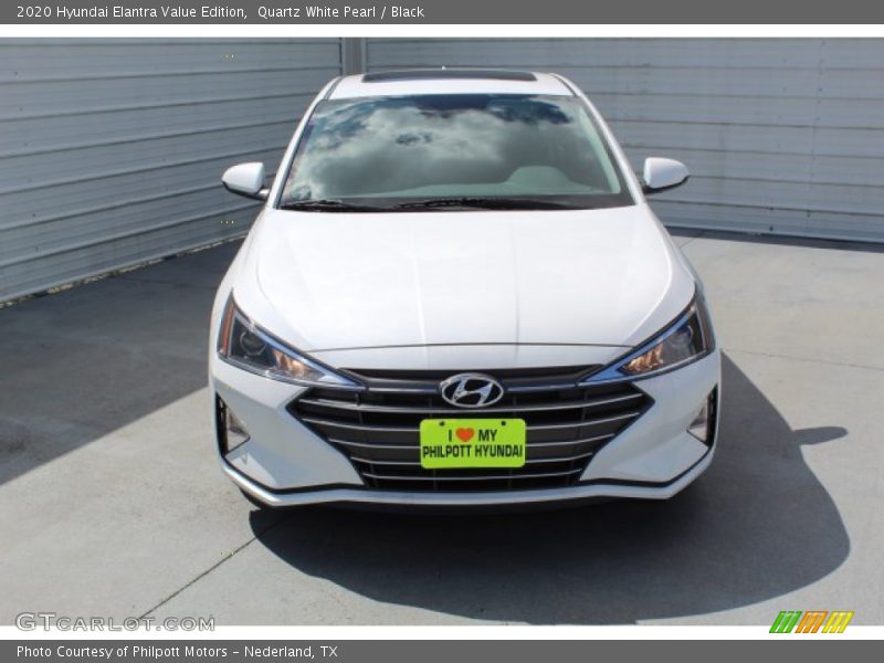 Quartz White Pearl / Black 2020 Hyundai Elantra Value Edition