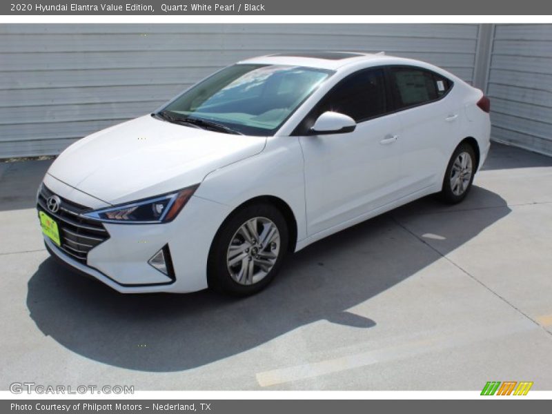 Quartz White Pearl / Black 2020 Hyundai Elantra Value Edition