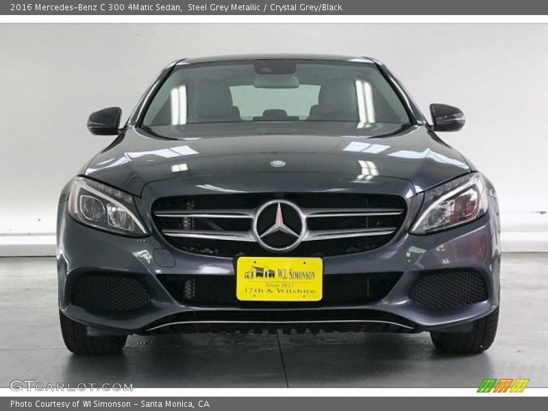 Steel Grey Metallic / Crystal Grey/Black 2016 Mercedes-Benz C 300 4Matic Sedan