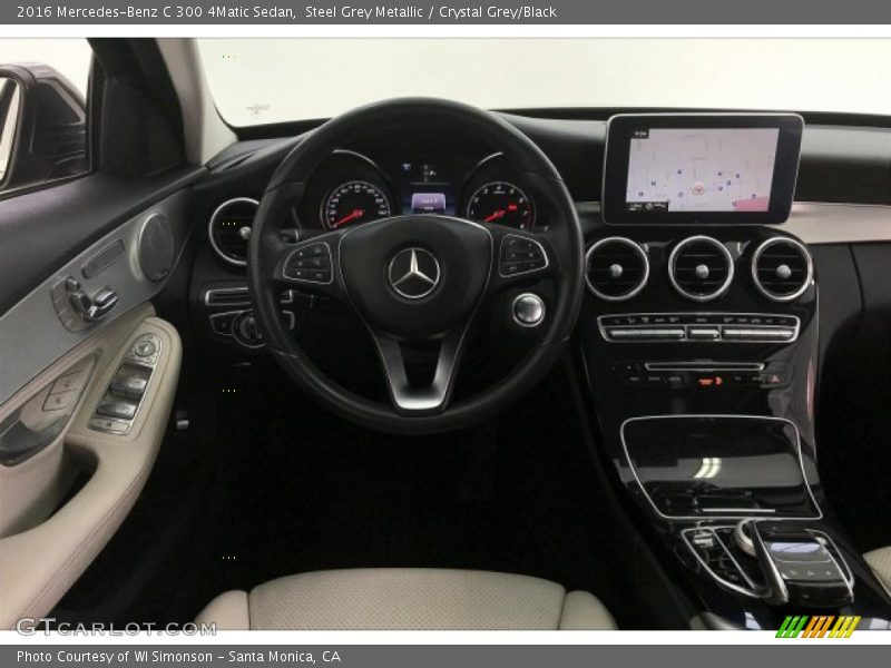 Steel Grey Metallic / Crystal Grey/Black 2016 Mercedes-Benz C 300 4Matic Sedan