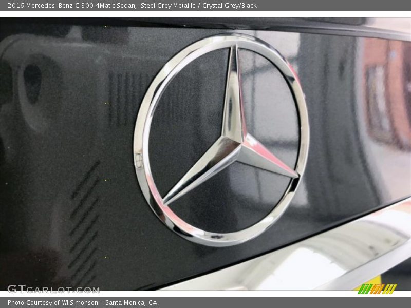 Steel Grey Metallic / Crystal Grey/Black 2016 Mercedes-Benz C 300 4Matic Sedan