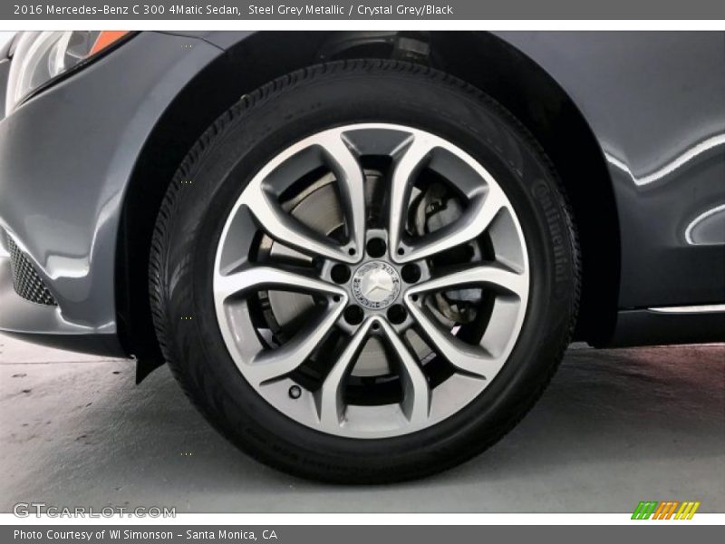 Steel Grey Metallic / Crystal Grey/Black 2016 Mercedes-Benz C 300 4Matic Sedan