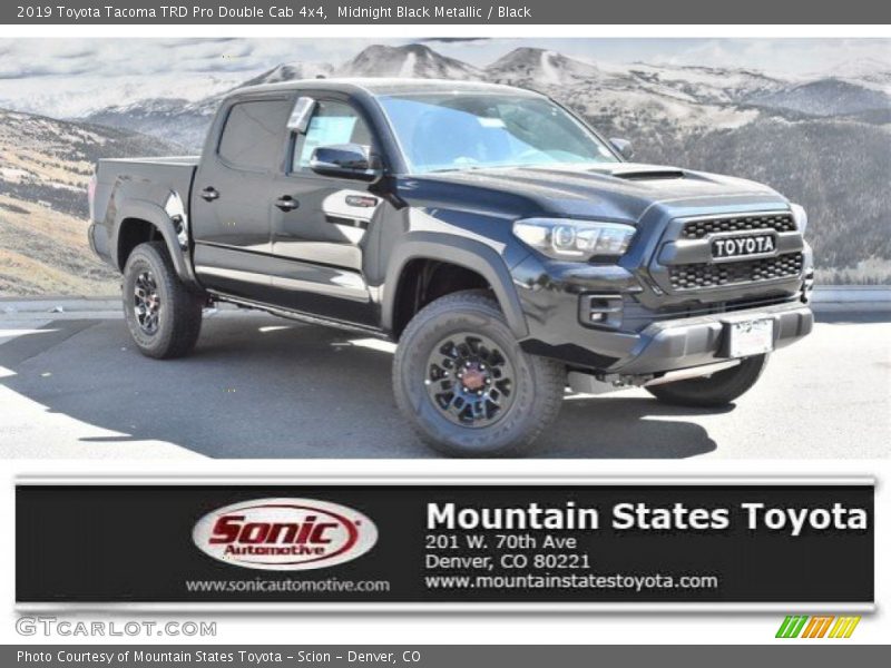 Midnight Black Metallic / Black 2019 Toyota Tacoma TRD Pro Double Cab 4x4