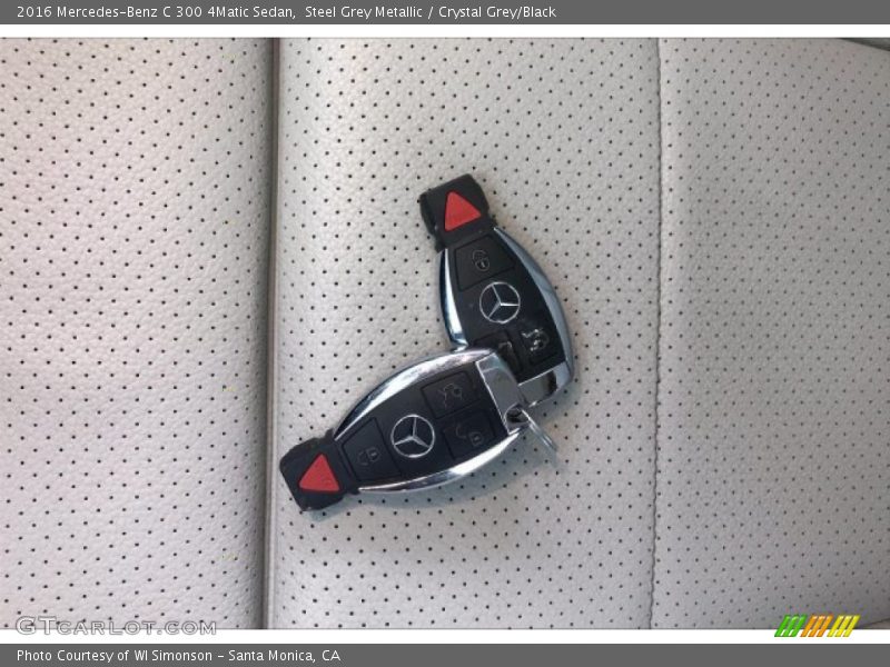 Steel Grey Metallic / Crystal Grey/Black 2016 Mercedes-Benz C 300 4Matic Sedan